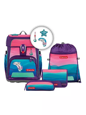 STEP BY STEP | Schultaschen Set 5-teilig  CLOUD Ocean Dolphin Lana | 